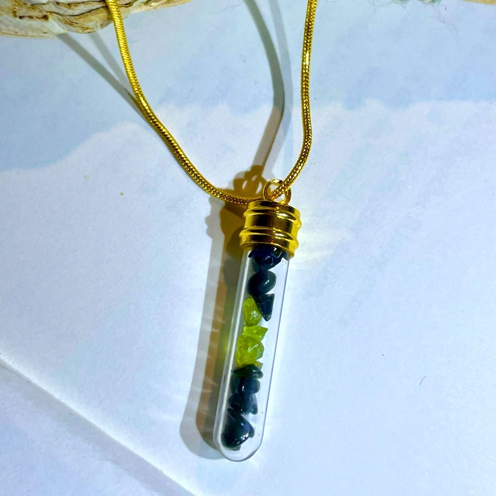 Gold Plated Natural Gemstone Necklace